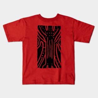 Insect Minimal Pattern - Alien Woodcut Kids T-Shirt